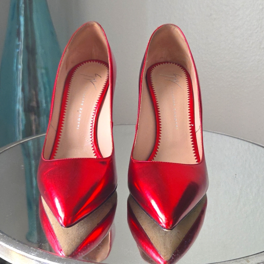 Giuseppe Zanotti Red Metallic G-Heel